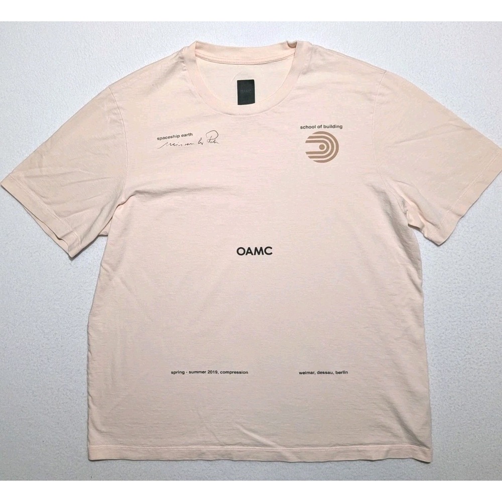 OAMC School of Building SS19 Bauhaus Graphic T-Shirt Size M Made in Greece